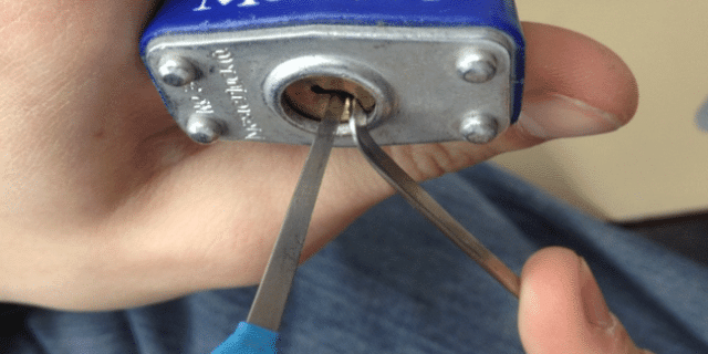 Mikes-lockpicking-tools-tension-wrench-left-and-lock-picks-right