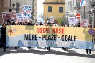 Zagreb: Prosvjed protiv novog zakona o pomorskom dobru i morskim lukama