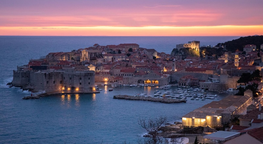 Zalazak sunca iznad Dubrovnika