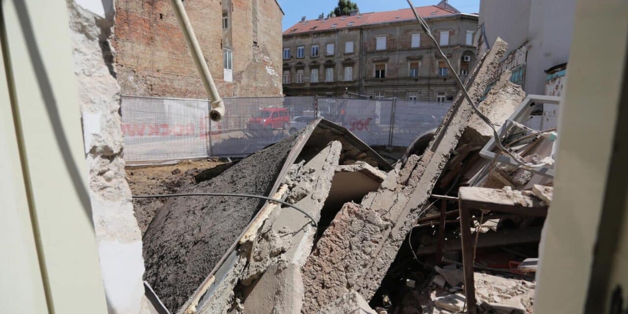 U Medulićevoj ulici urušio se dio zgrade