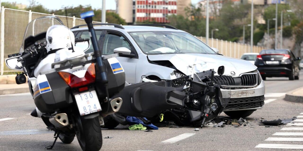 Sudar motora i automobila u Šibeniku, očevid je u tijeku