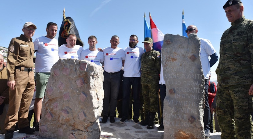 Dinara: Svečano otkrivanje Spomenika Domovini na 1656 metara nadmorske visine