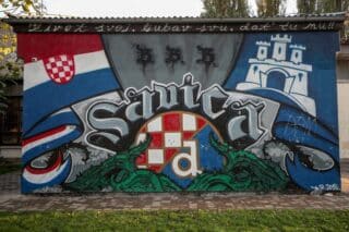 Murali i grafiti Bad Blue Boysa posvećeni Dinamu