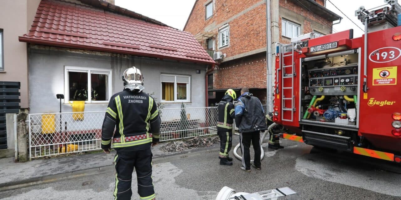 Zagreb: Vatrogasci ugasili požar na obiteljskoj kući