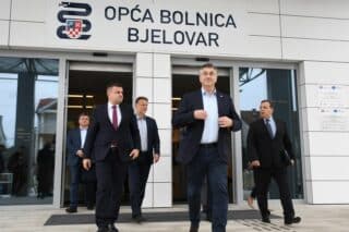 Bjelovar: Plenković, Jandroković i Beroš sastali se s predstavnicima Opće bolnice te obišli novoizgrađenu zgradu