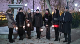 Zagreb: Paljenje plinskih lanterni na Gornjem gradu uz pjevanje božićnih pjesama