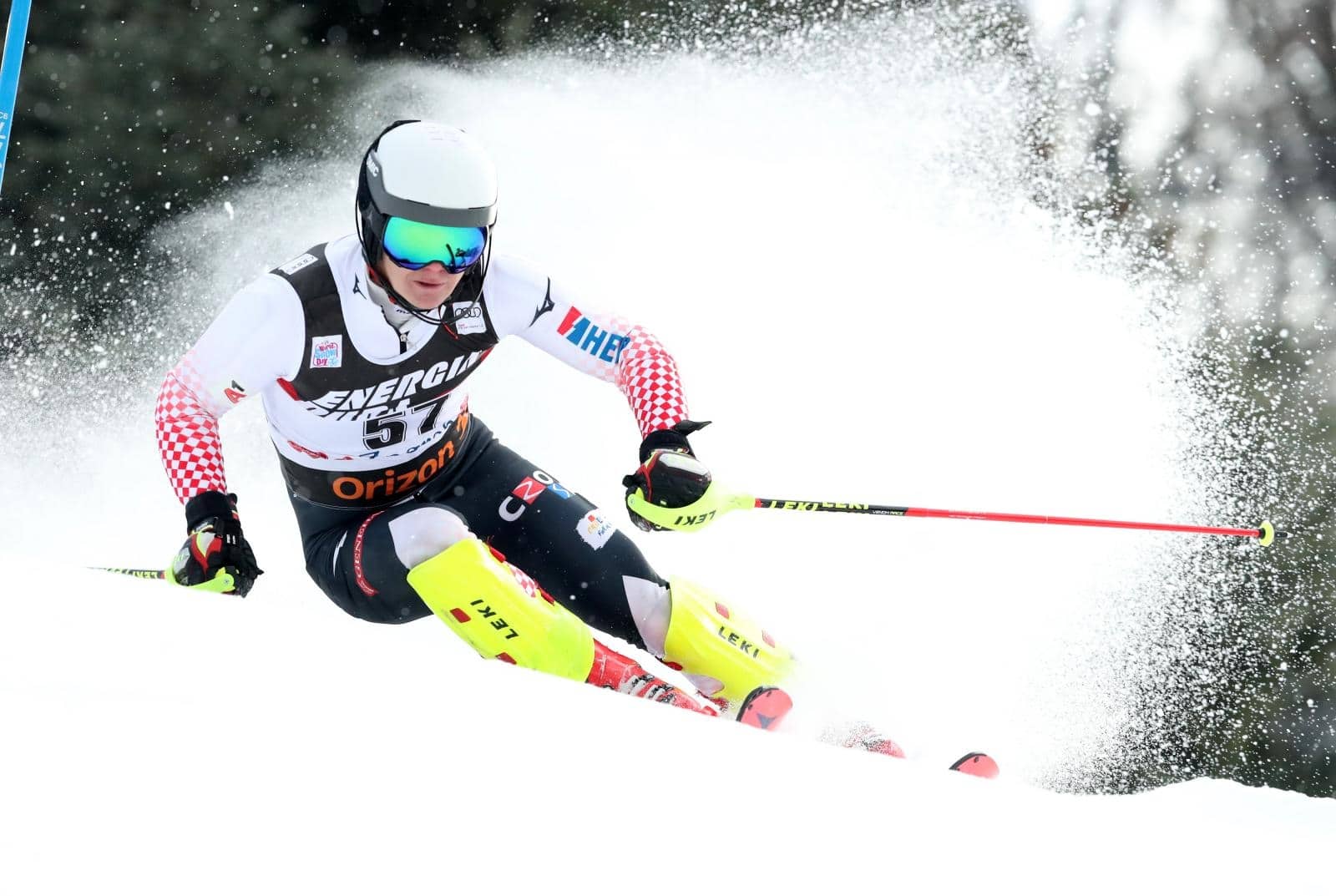 Zagreb: Hrvatski skijaši u prvoj vožnji muškog slaloma Snow Queen Trophy 2019.