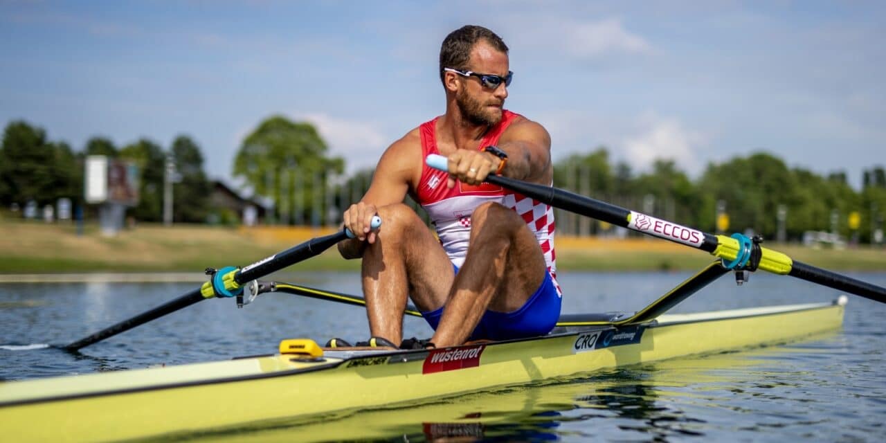 Veslač Damir Martin na treningu uoči nastupa na Olimpijskim igrama u Tokiju