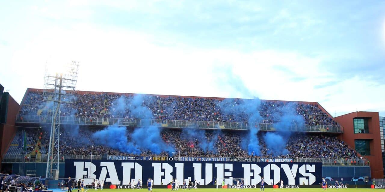 Zagreb: Navijači na utakmici prvog kola UEFA Lige prvaka Dinamo – Chelsea