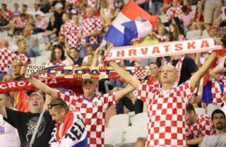 Split: Navijači na utakmici Hrvatska – Slovenija