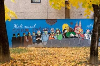 Zagreb: Vandaliziran mural posvećen junacima borbe protiv korone i potresa