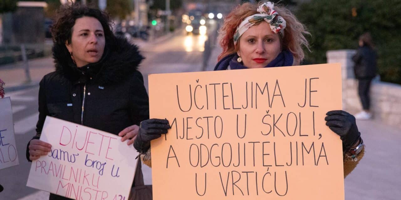Dubrovnik: Prosvjed radnica i radnika u dječjim vrtićima povodom izmjena Zakona o predškolskom odgoju i obrazovanju