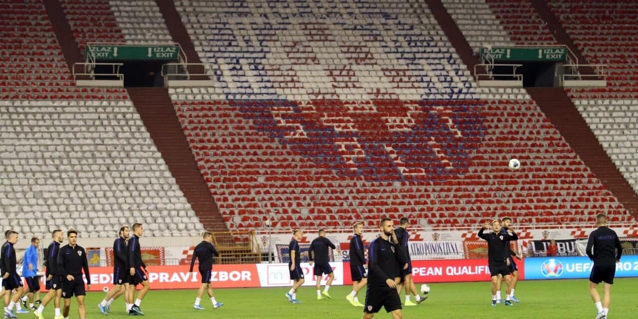 Split: Hrvatska nogometna reprezentacija odradila večernji trening