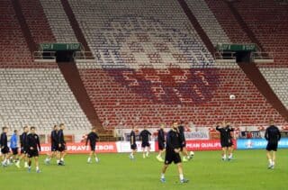 Split: Hrvatska nogometna reprezentacija odradila večernji trening