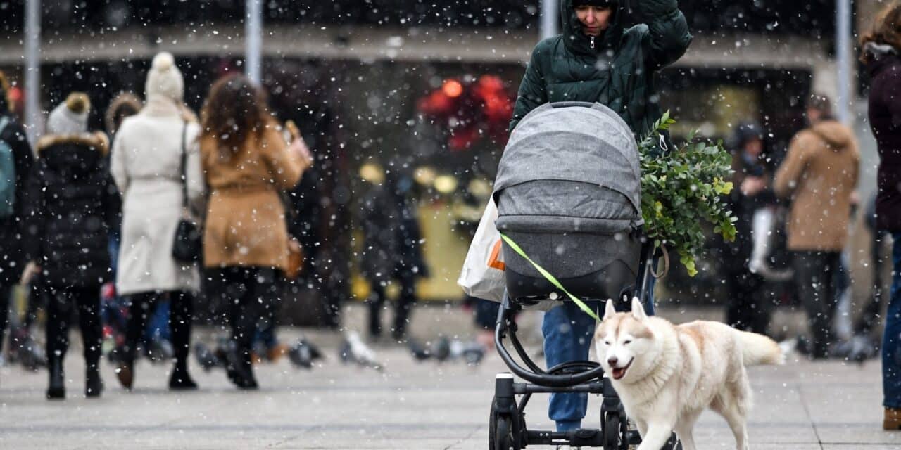 Zagreb: Snijeg u centru grada