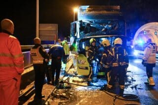 Rijeka: Na obilaznici kod tunela Katarina zapalio se kamion