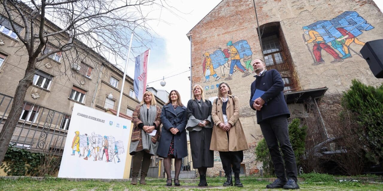 Zagreb: Predstavljen mural posvećen izbjeglicama