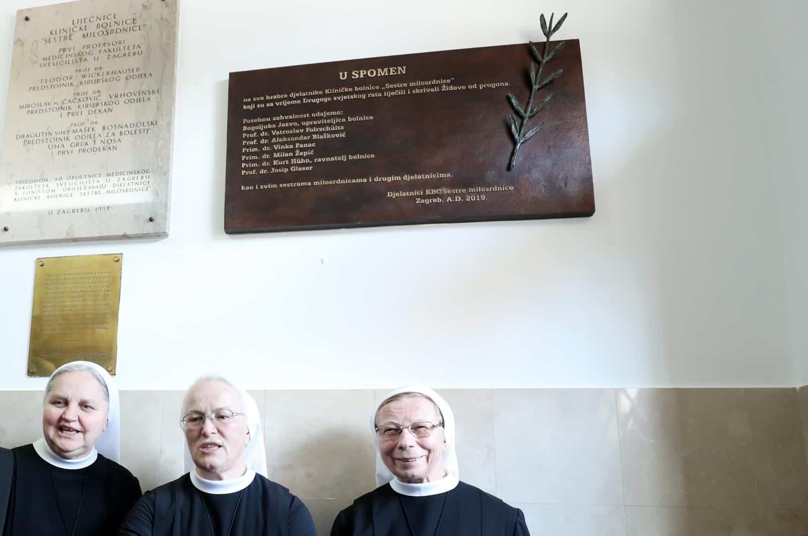 Otkrivena spomen ploča časnim sestrama i liječnicima za hrabar čin liječenja tijekom II. svjetskog rata