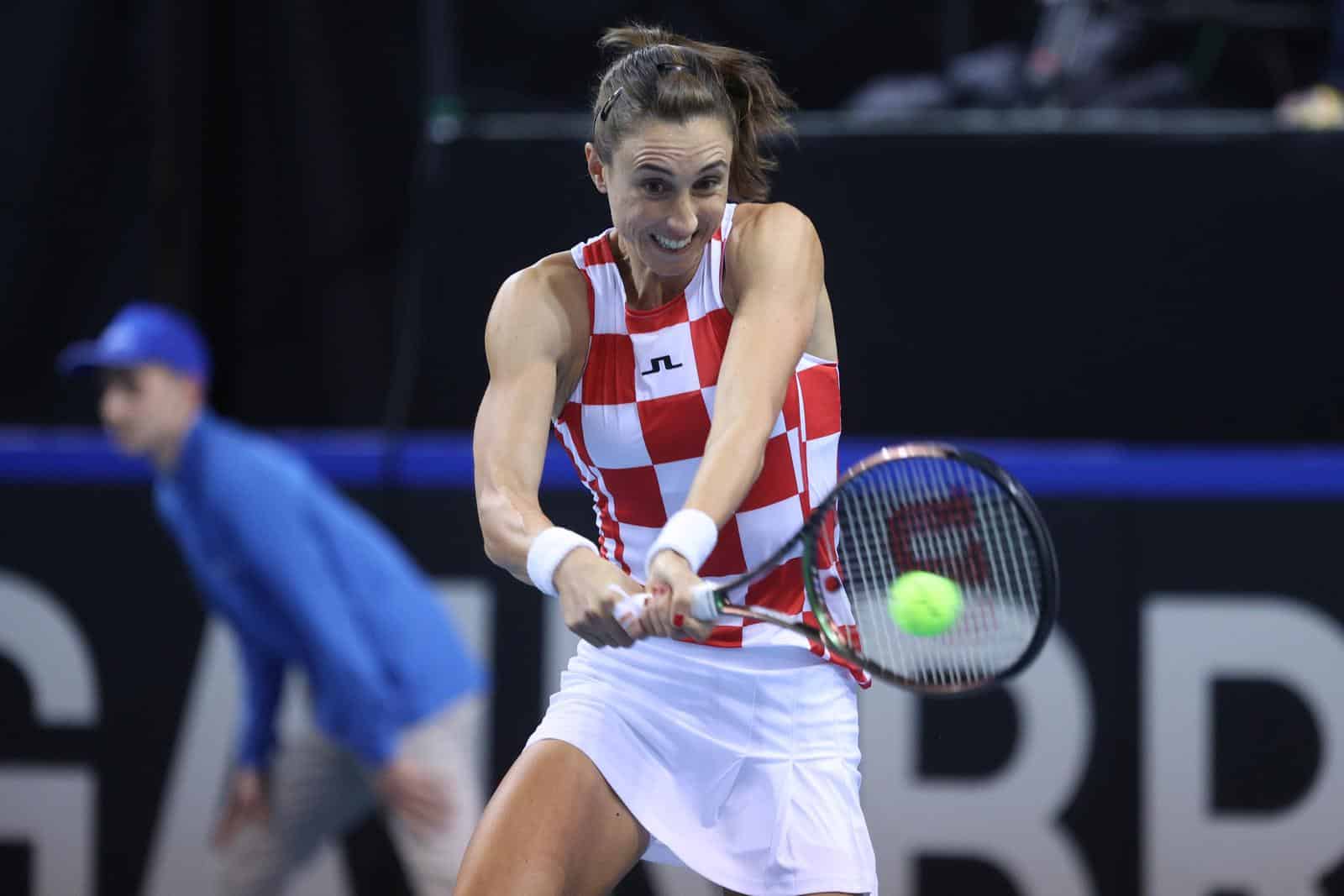 Rijeka: Billie Jean King Cup teniski turnir, dvoboj tenisačica Hrvatske i Njemačke, Martić/Lys