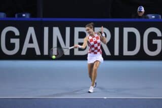 Rijeka: Billie Jean King Cup teniski turnir, dvoboj tenisačica Hrvatske i Njemačke, Martić/Lys