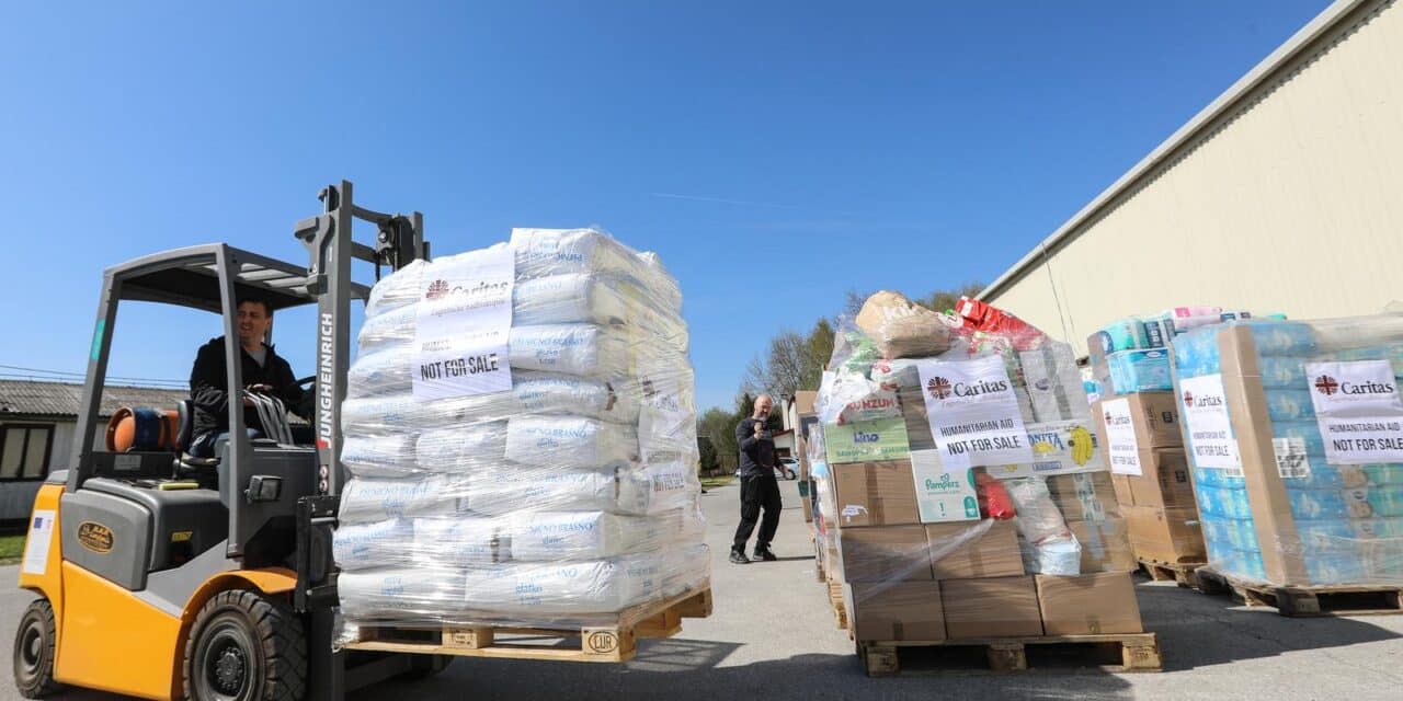 Zagreb: Caritas Zagrebačke nadbiskupije otpremio 43 paleta humanitarne pomoći za Ukrajinu