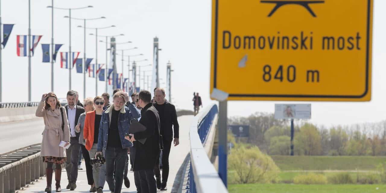 Zagreb: Gradonačelnik obilježio završetak radova na Domovinskom mostu