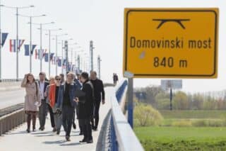 Zagreb: Gradonačelnik obilježio završetak radova na Domovinskom mostu