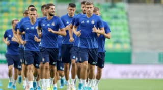 Budimpešta: Trening nogometaša Dinama uoči uzvratnog susreta protiv Ferencvarosa