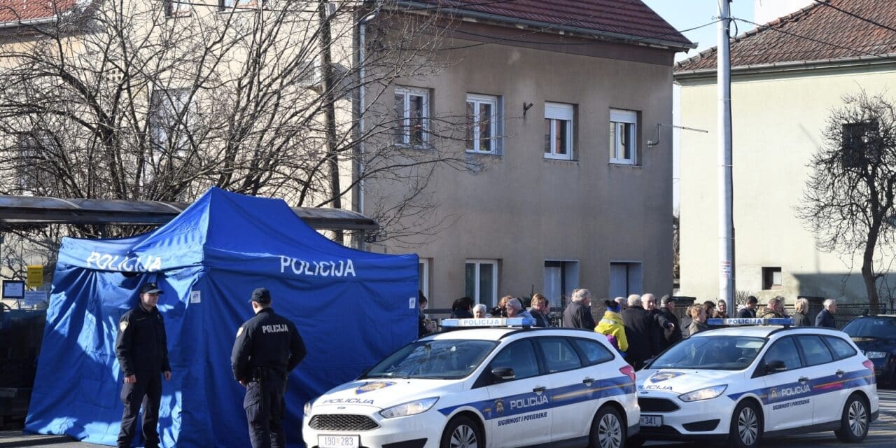 Policijski očevid na autobusnoj stanici u Sesvetama gdje je pronađeno tijelo muškarca