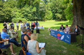 Zagreb: Konferencija za medije Zagrebačke filharmonije u parku Maksimir