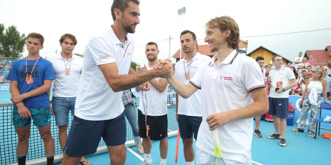 Petrinja: Marin Čilić i Luka Modrić osvojili humanitarni turnir Gem Set Hrvatska