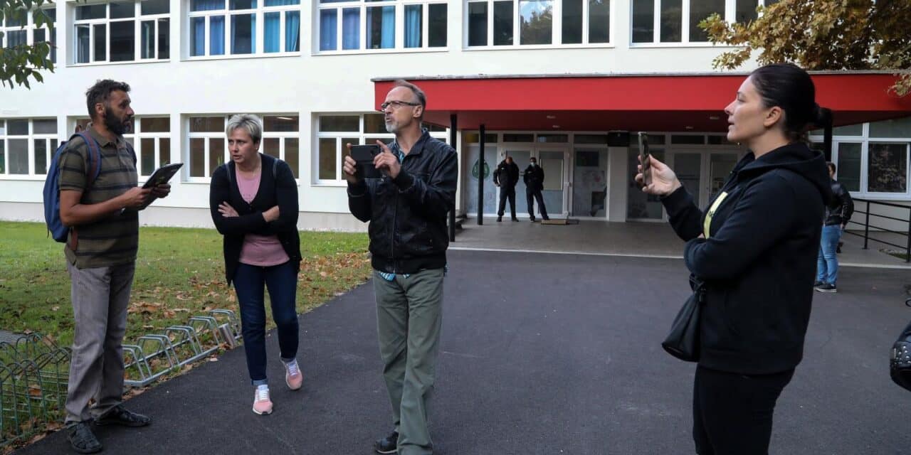 Ispred OŠ u Krapinskim Toplicama stoje zaštitari zbog nekolicine roditelja koji su bili bez maski