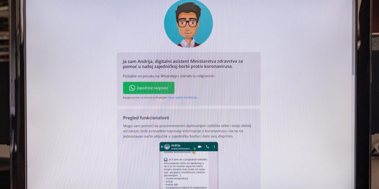 Andrija, prvi digitalni asistent u borbi protiv koronavirusa na WhatsAppu u Hrvatskoj