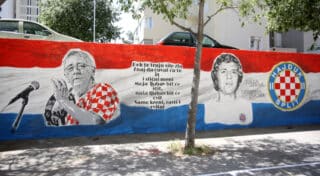 Split: Mural posvecen Oliveru Dragojeviću i Jurici Jerkoviću
