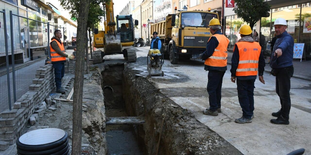 Bjelovar: Počela rekonstrukcija glavne gradske šetnice vrijedne preko 10 milijuna kuna