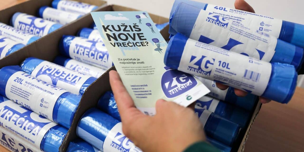 Zagreb: Od danas su na prodajnim mjestima dostupne nove vrećice za razvrstavanje otpada