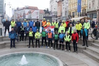 Zagreb: 10. biciklistički maraton Za Vukovar krenuo s Trga bana Jelačića