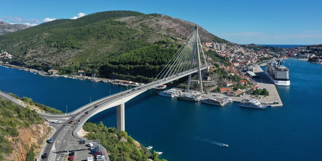 Dubrovnik: Pogled iz zraka na Most dr. Franje Tuđmana