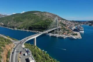 Dubrovnik: Pogled iz zraka na Most dr. Franje Tuđmana