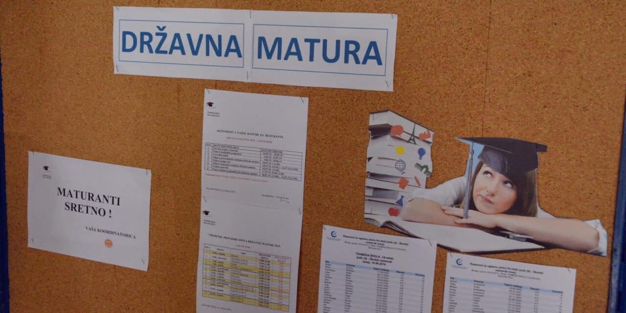 Slavonski Brod: U srednjim skolama u tijeku je polaganje ispita drzavne mature