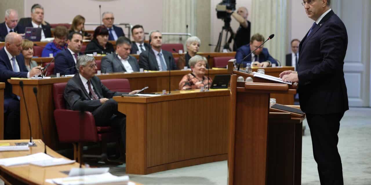 Zagreb: Premijer Plenković u Hrvatskom saboru podnio godišnje izvješće o radu svoje Vlade