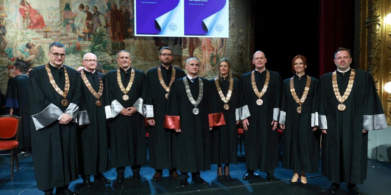 Zagreb: Svečana inauguracija rektora Sveučilišta u Zagrebu Stjepana Lakušića