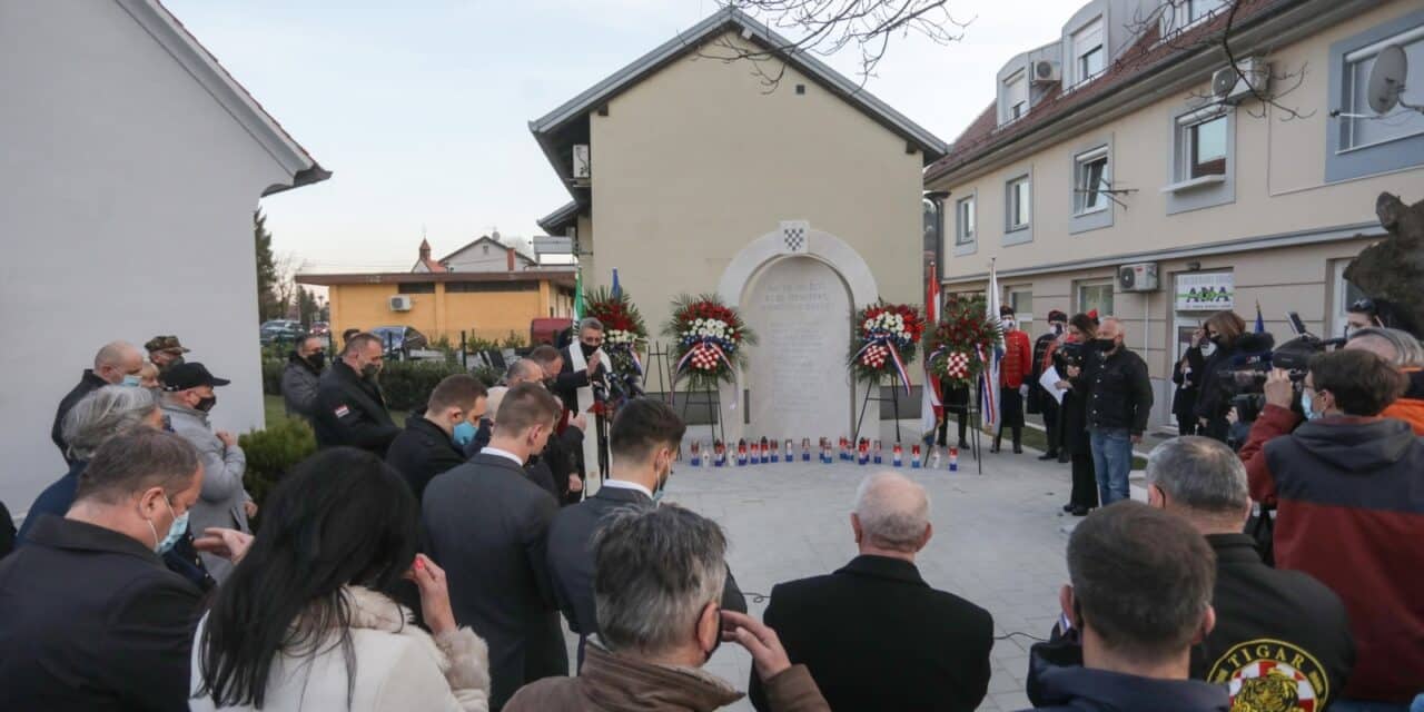 Svečano otkrivanje novog Spomen obilježje hrvatskim braniteljima u Svetoj Nedelji