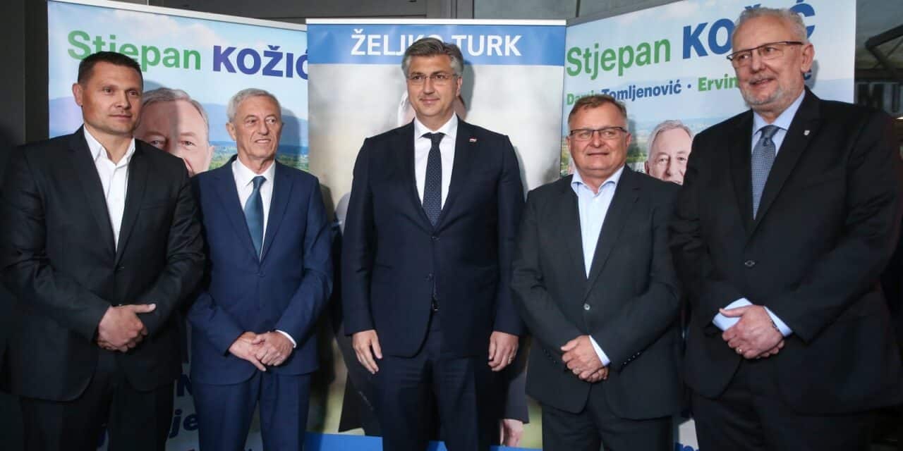 Zaprešić: Plenković dao podršku Željku Turku i Stjepanu Kožić za drugi krug lokalnih izbora
