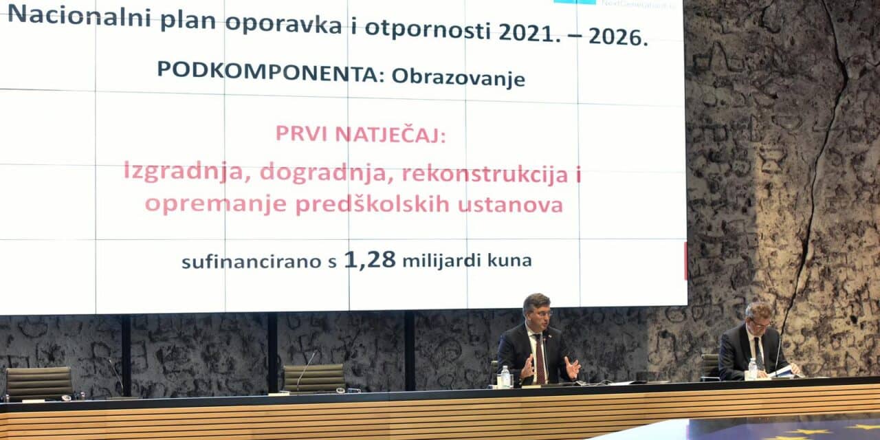 Zagreb: Predstavljanje nacionalnog plana oporavka i otpornosti (Izgradnja, dogradnja, rekonstrukcija i opremanje predškolskih ustanova)