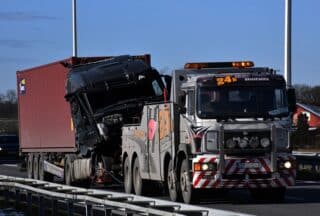 Okučani: Sudar dva kamiona na autocesti A3 između čvora Okučani i čvora Novska