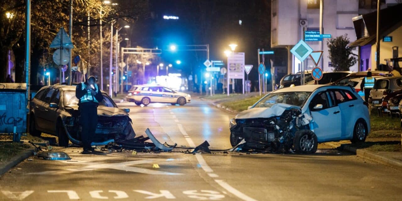 Zagreb: Policijski očevid prometne nesreće u naselju Špansko