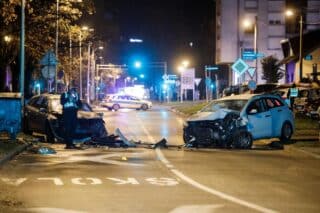 Zagreb: Policijski očevid prometne nesreće u naselju Špansko