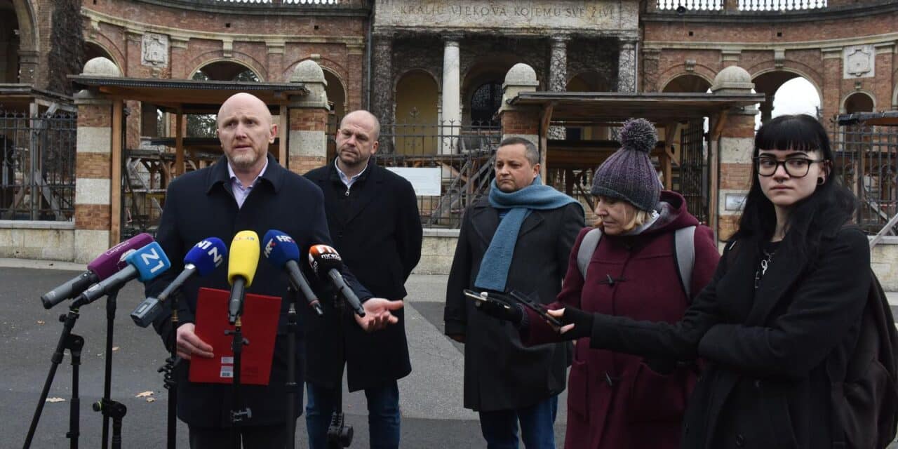 Zagreb: Konferencija za medije Gradske organizacije SDP-a povodom obnove groblja Mirogoj