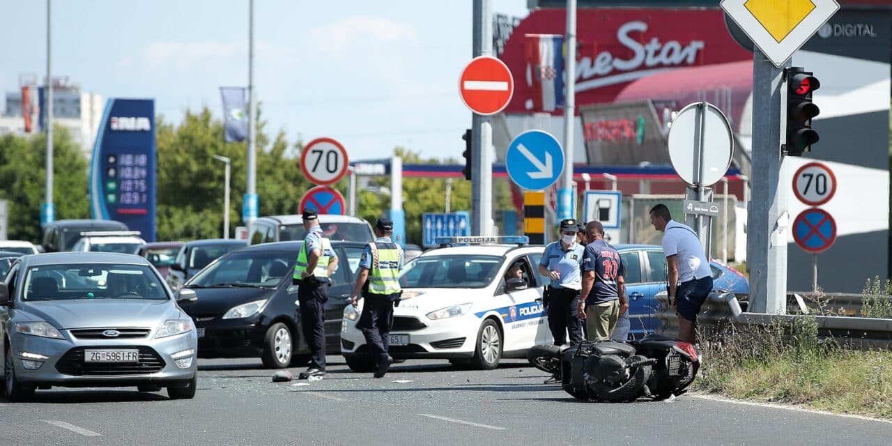 Zagreb: U prometnoj nesreći na Jadranskoj aveniji sudjelovali motocikl i osobno vozilo